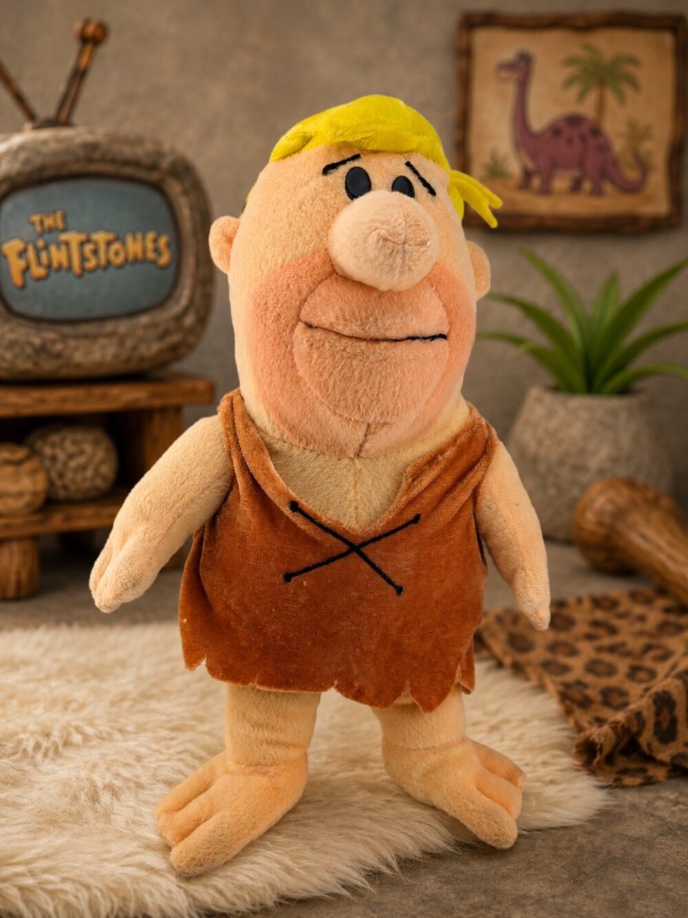 The Flintstones Barney Rubble 11” Plush – Vintage Cartoon Collectible